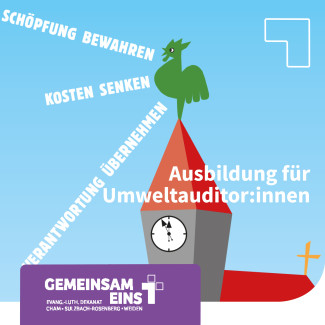 Der Grüne Gockel kräht von einem Kirchturm