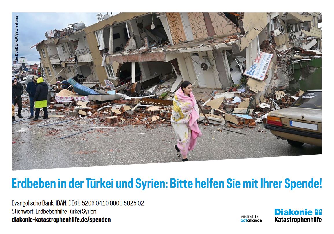 Spendenaufruf Erdbeben Türkei und Syrien