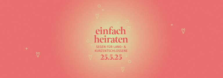 Grafik zu einfach heiraten am 25.5.225 auf rotem HIntergrund