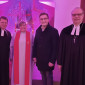Gruppenbild mit Pfarrer Kraft, Diakonin Hüttner, Timmy Schlesinger und Dekan Guba